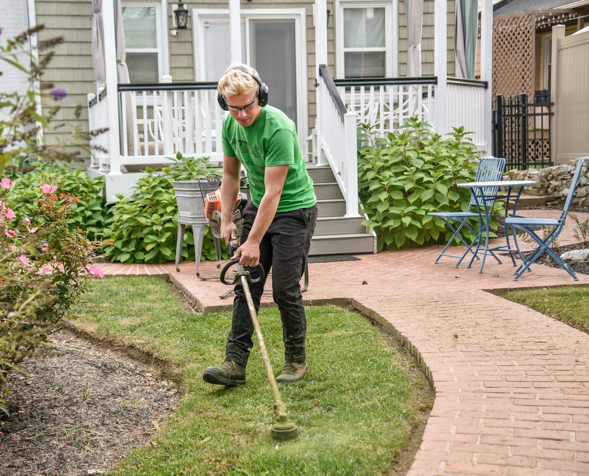 One of our own gardeners at work